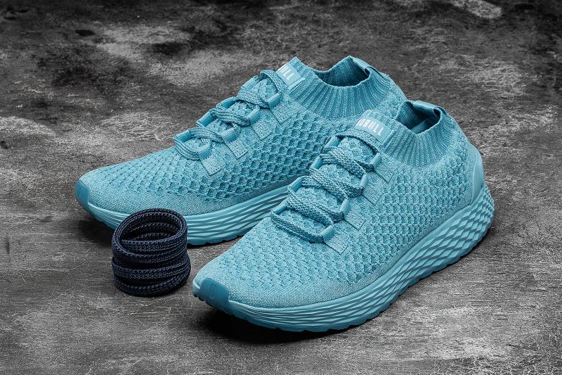 Light / Blue Nobull Bright Knit Runner Women's Running Shoes | CA D1701F